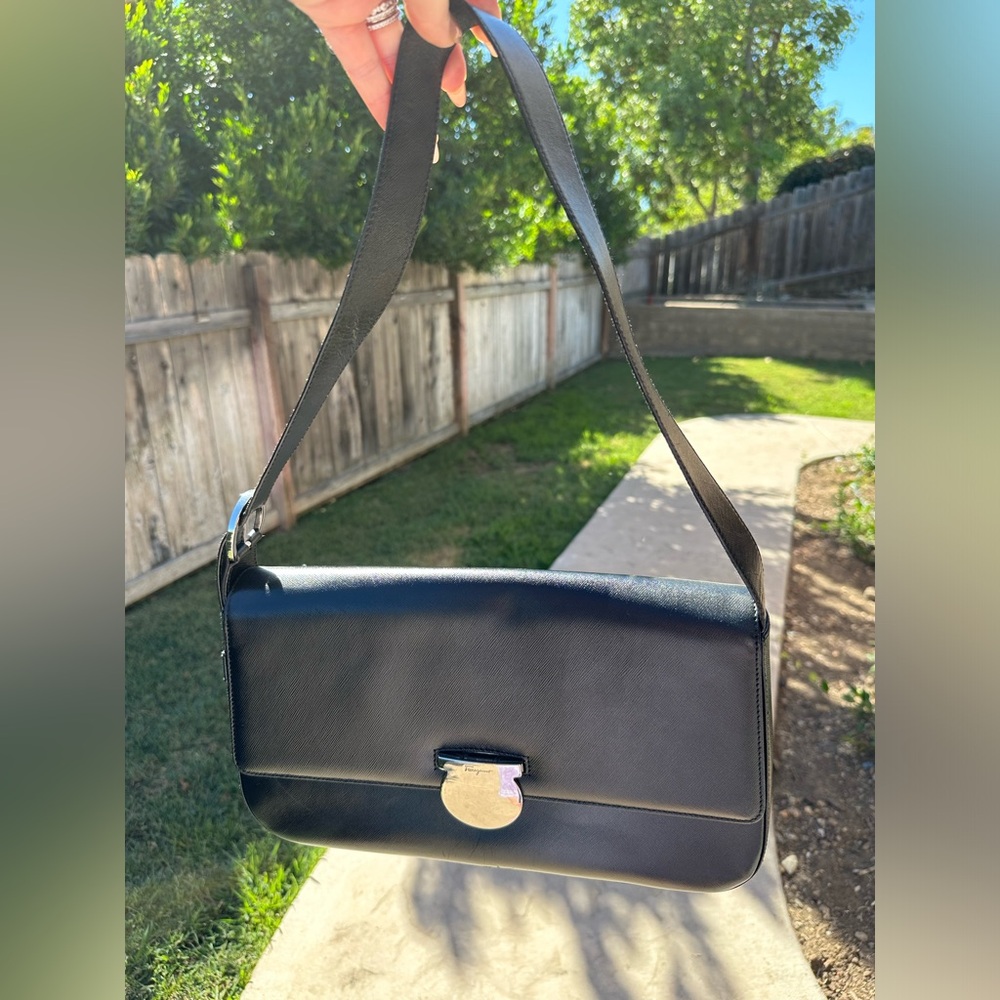 Ferragamo Black East West Shoulder Bag